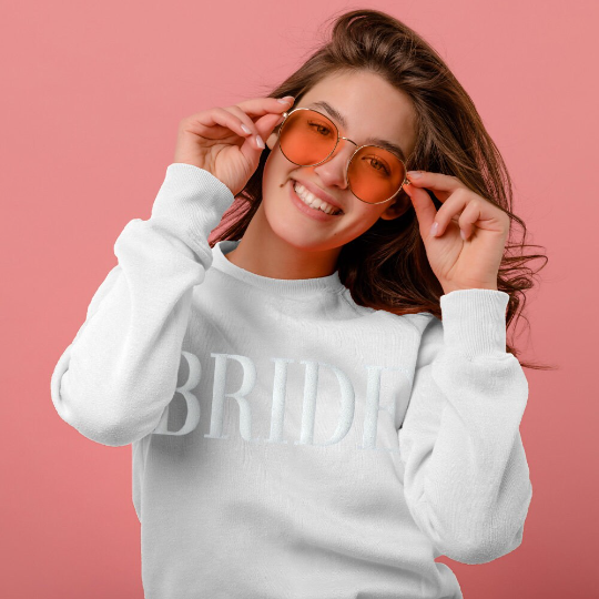 Bride Embossed Sweatshirt