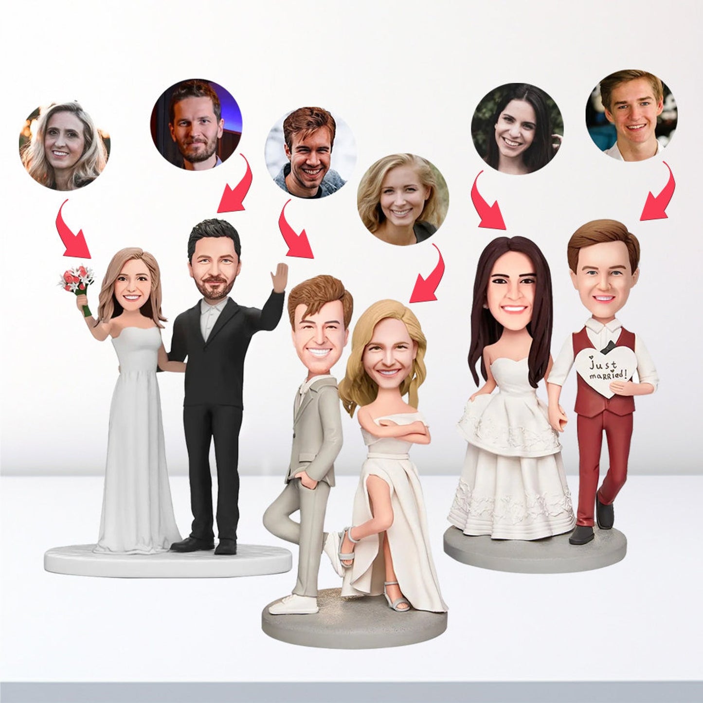 Custom Bride & Groom Bobblehead