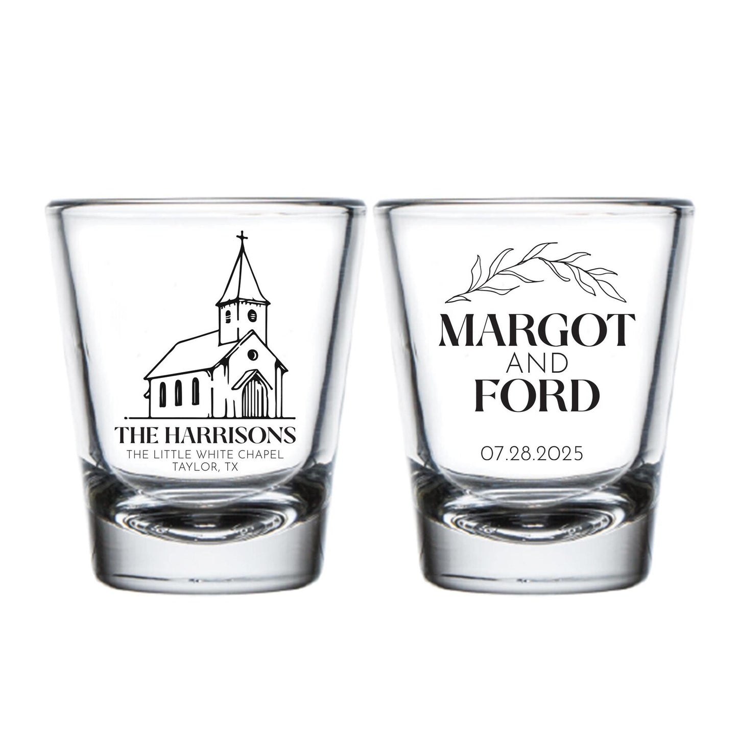 Wedding Shot Glass Favors (PK 418)