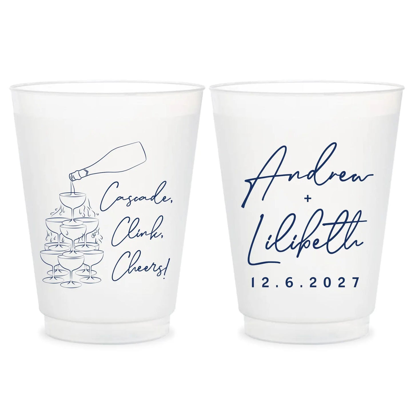 Frosted Plastic Personalized Cups (PK 421)