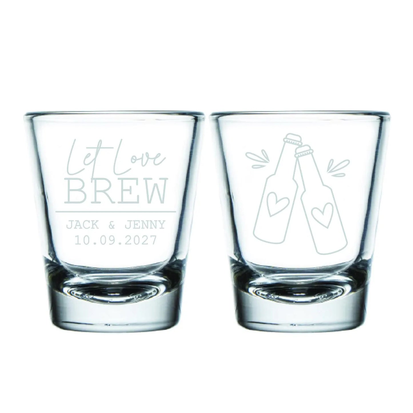Let Love Brew Shot Glasses (LP 346)