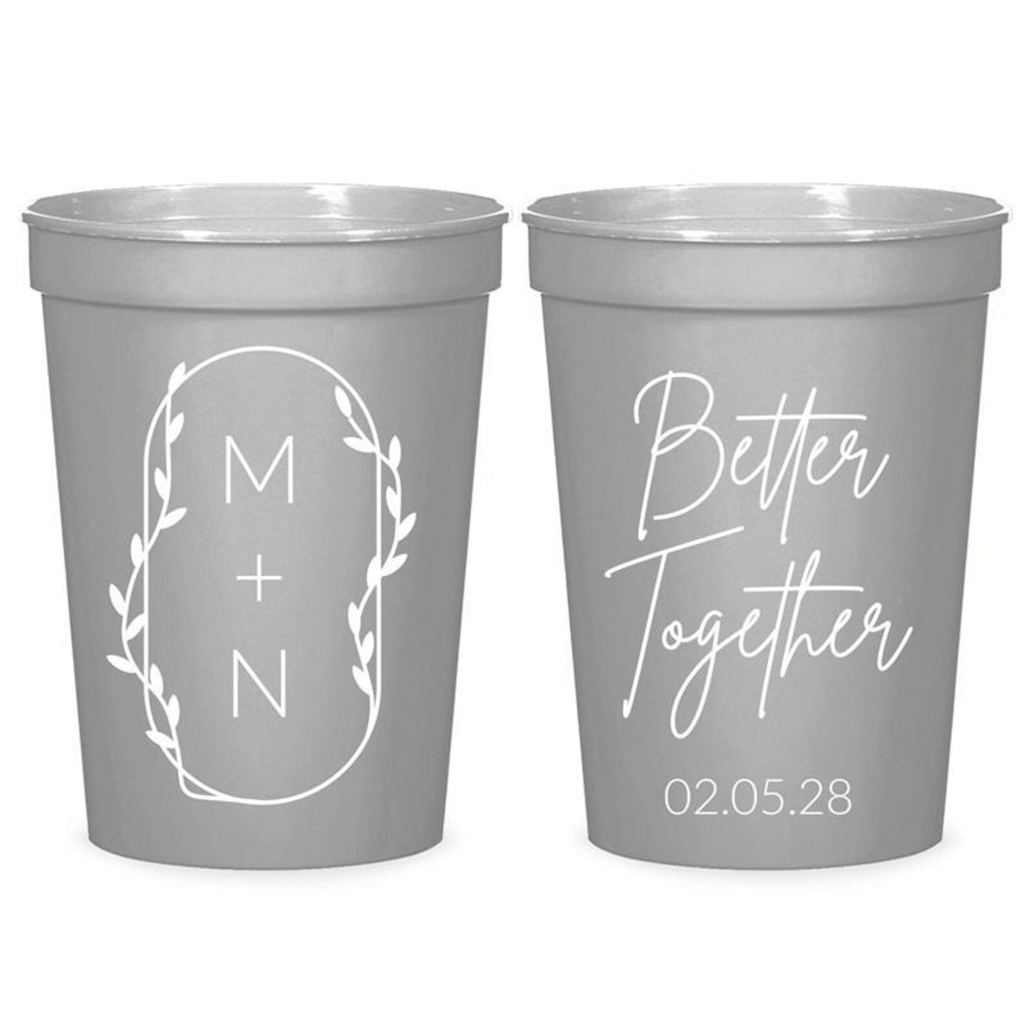 Custom Plastic Cups Wedding Favors (CS 382)