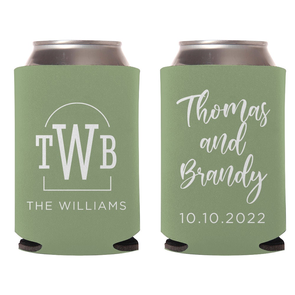 Wedding Monogram Can Coolers (182)