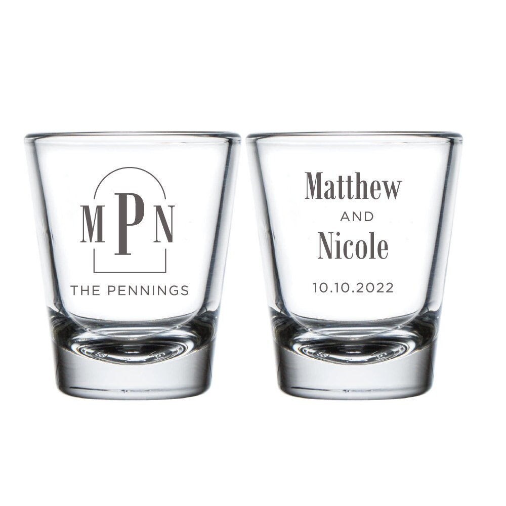 Custom Monogram Shot Glasses (PK 181)