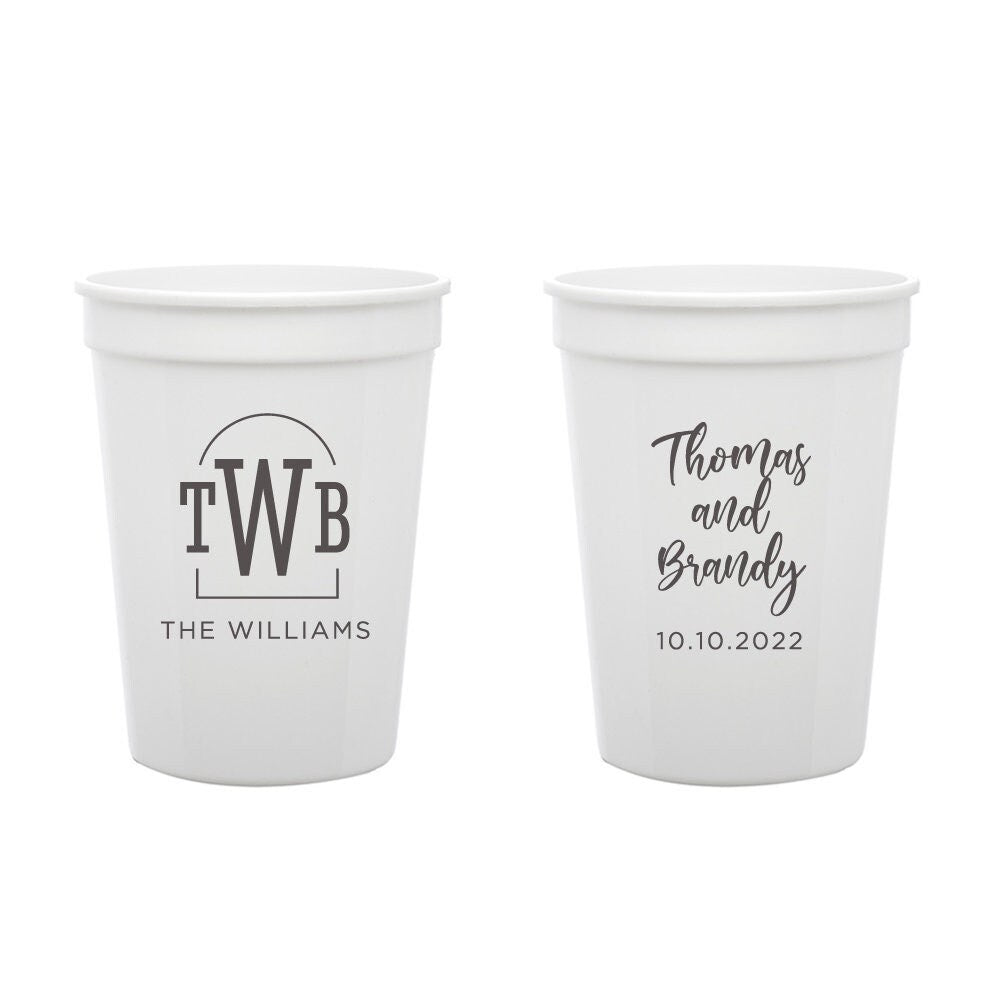 Custom Wedding Stadium Cups (PK 182)