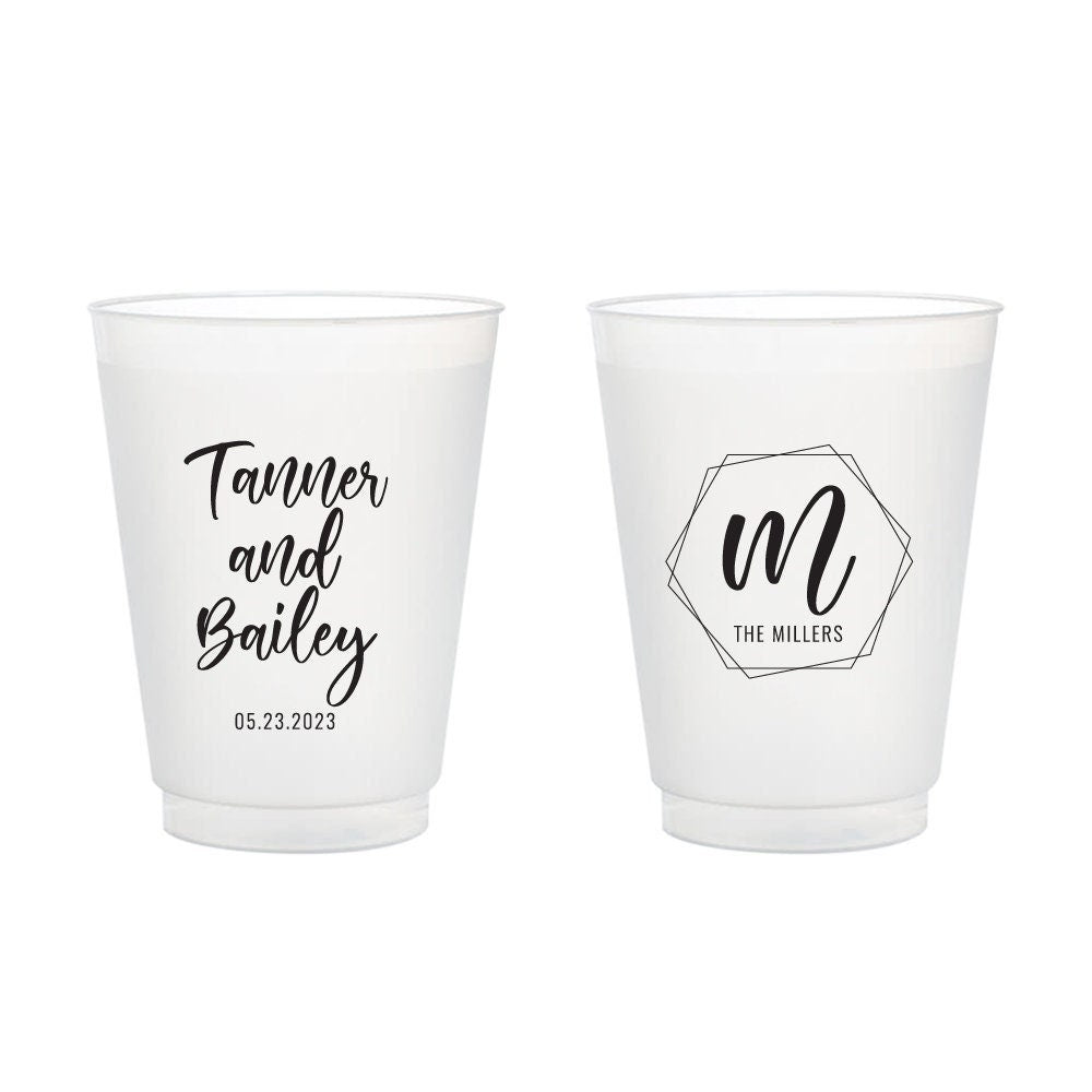 Custom Wedding Frosted Cups (KT 151)
