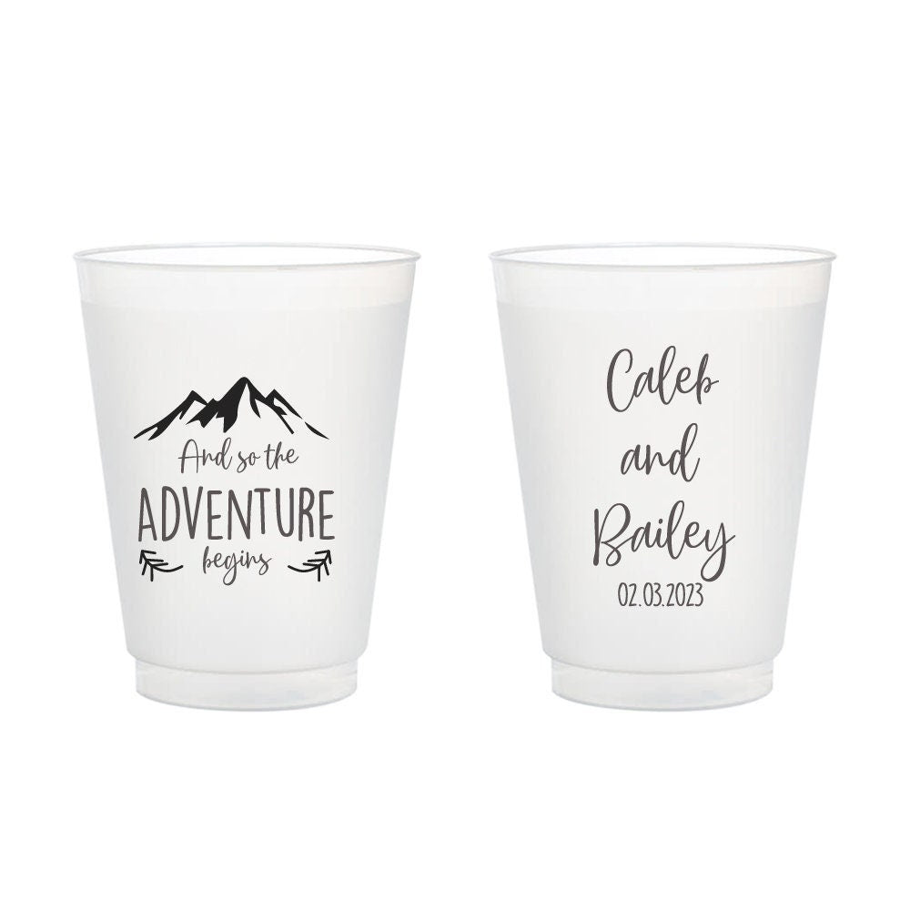 Customized Wedding Frosted Cups (CS 381)