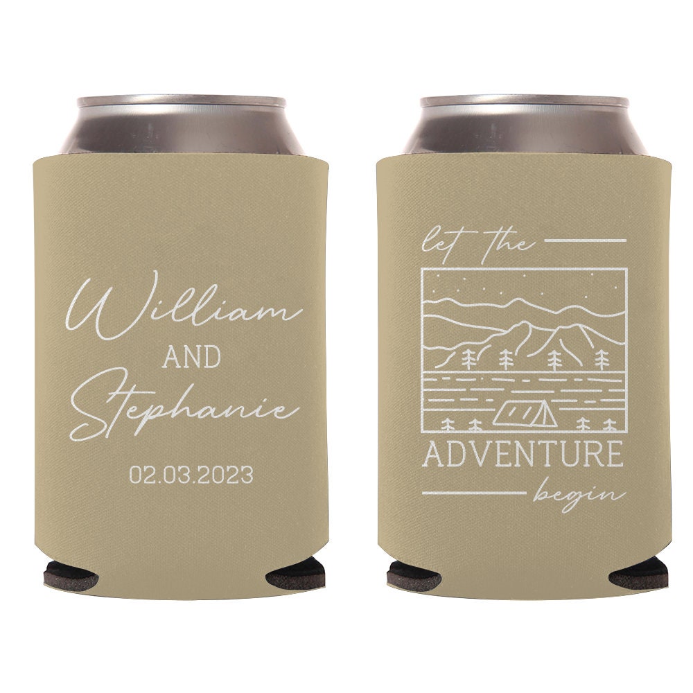 Let The Adventure Begin Wedding Can Coolers (LP 89)