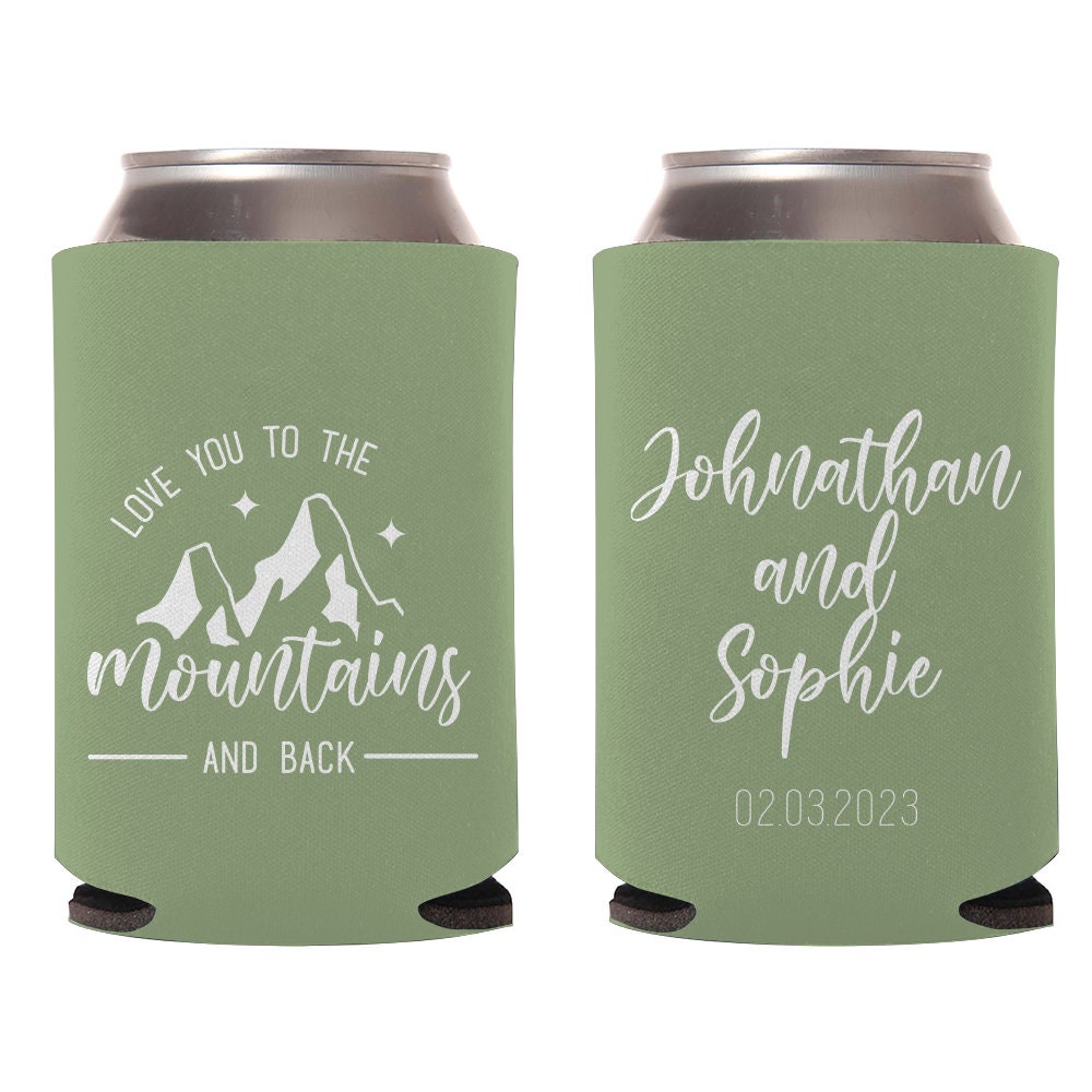 Love You To The Mountains And Back Wedding Can Coolers (PK 186)