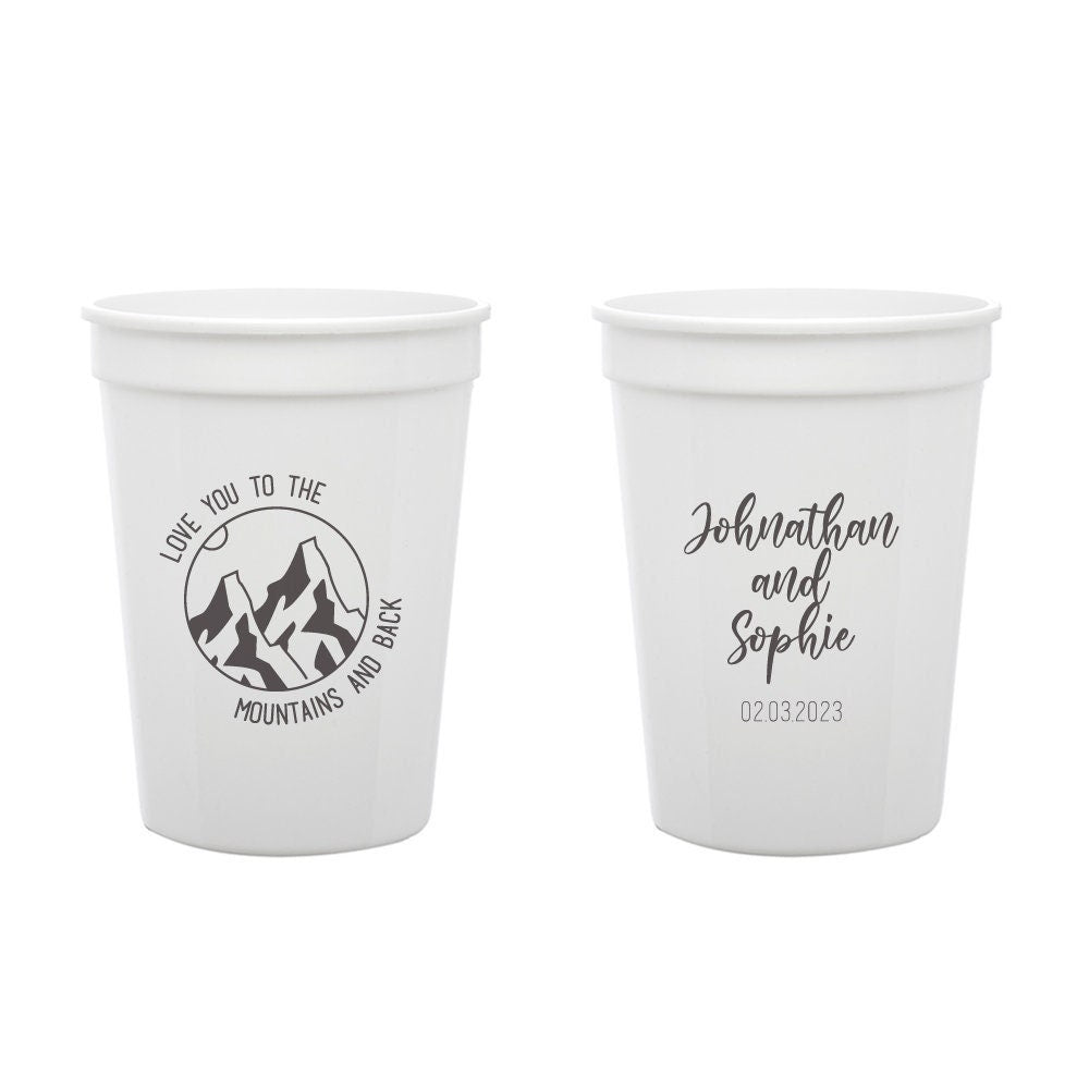 Custom Wedding Stadium Cups (PK 183)