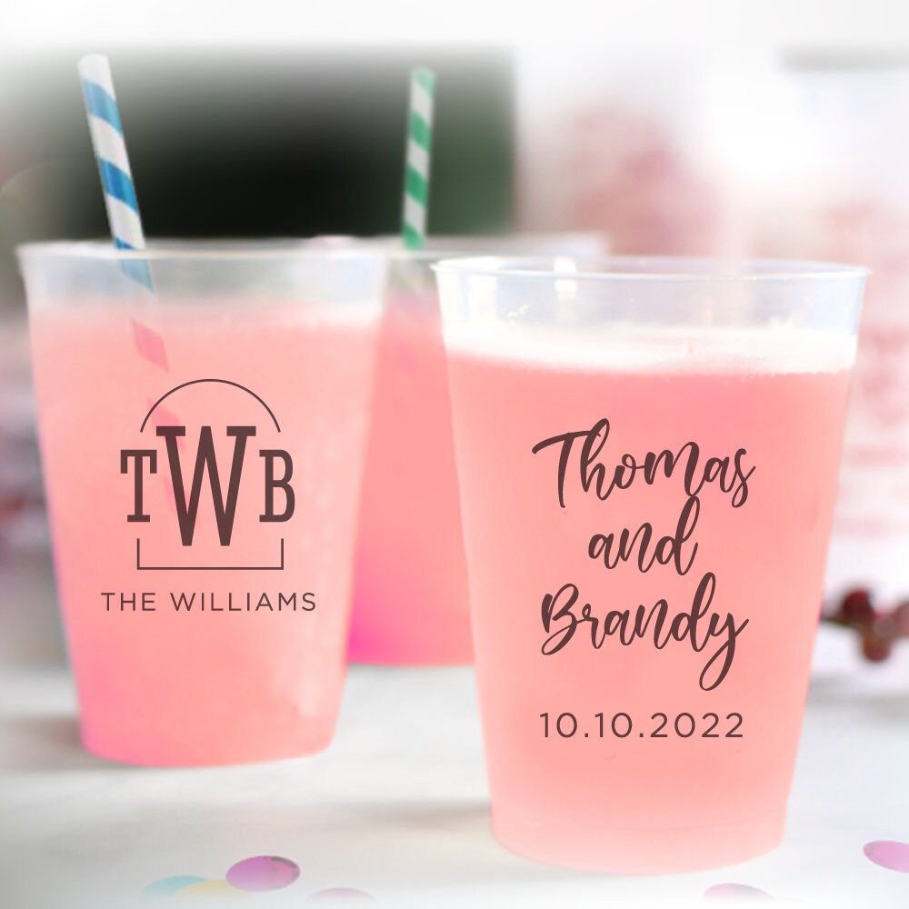 Custom Wedding Frosted Cups (PK 182)