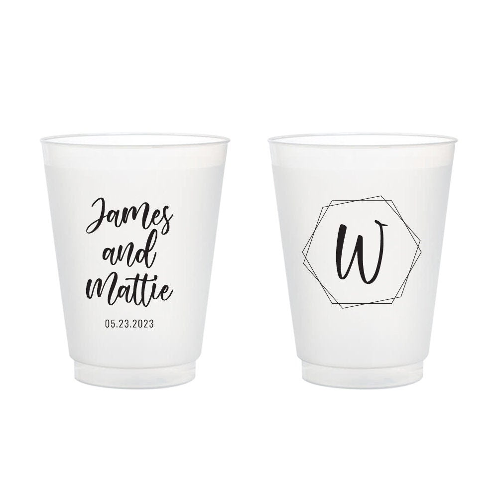 Custom Wedding Frosted Cups (KT 152)