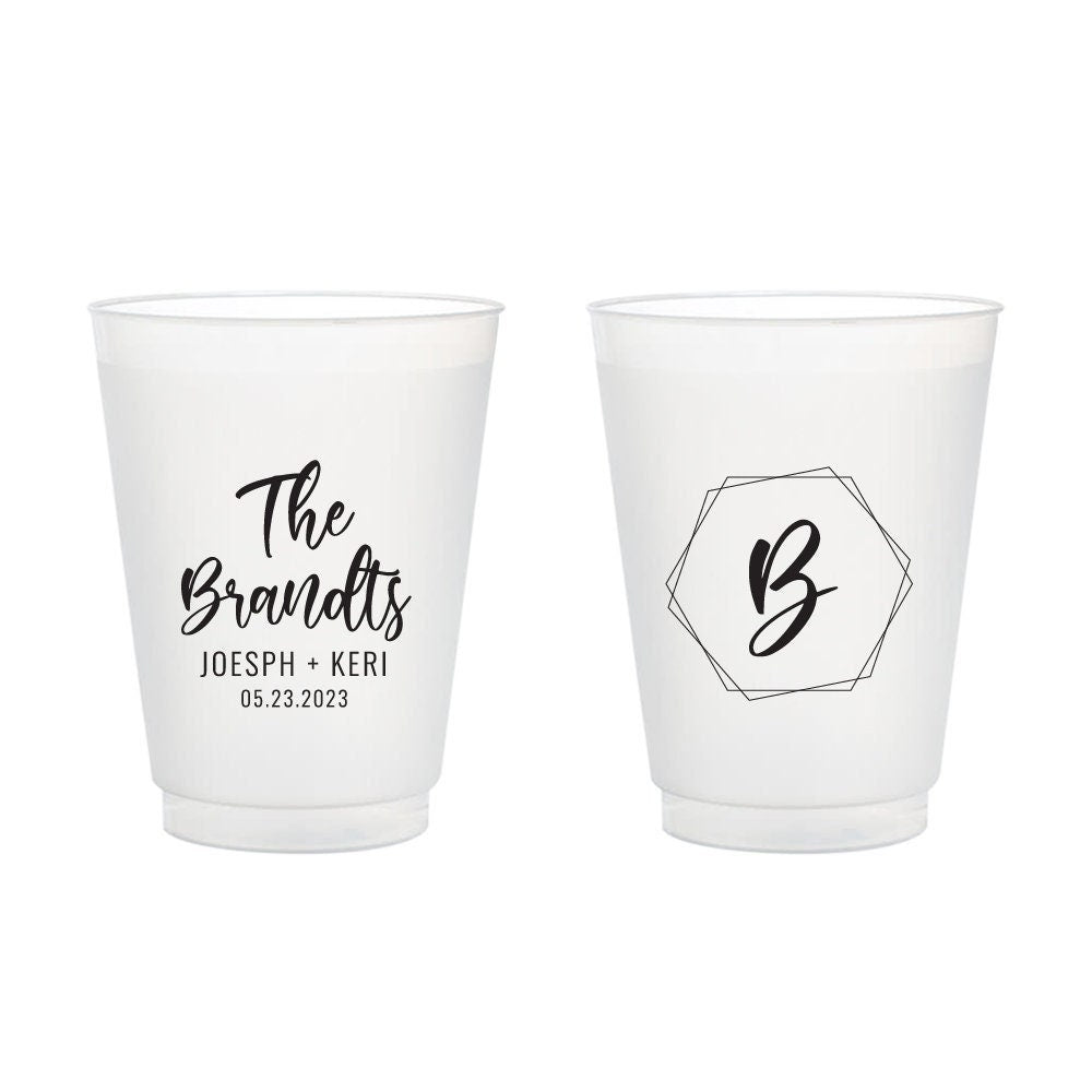 Custom Wedding Frosted Cups (KT 153)
