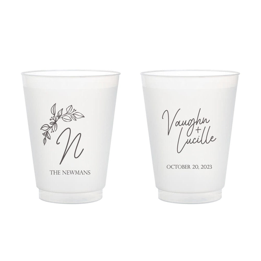 Personalized Wedding Frosted Cups (CS 371)