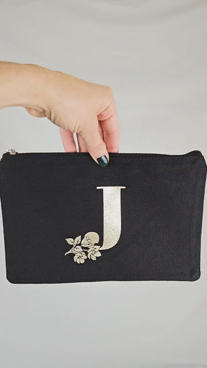 Personalized Letter Monogram Makeup Bag