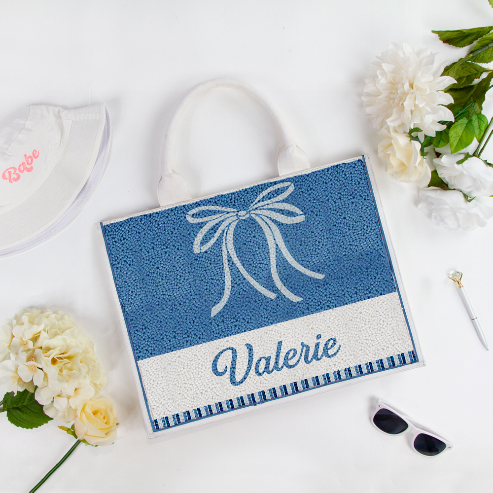 Azure Bow Elegance Tote