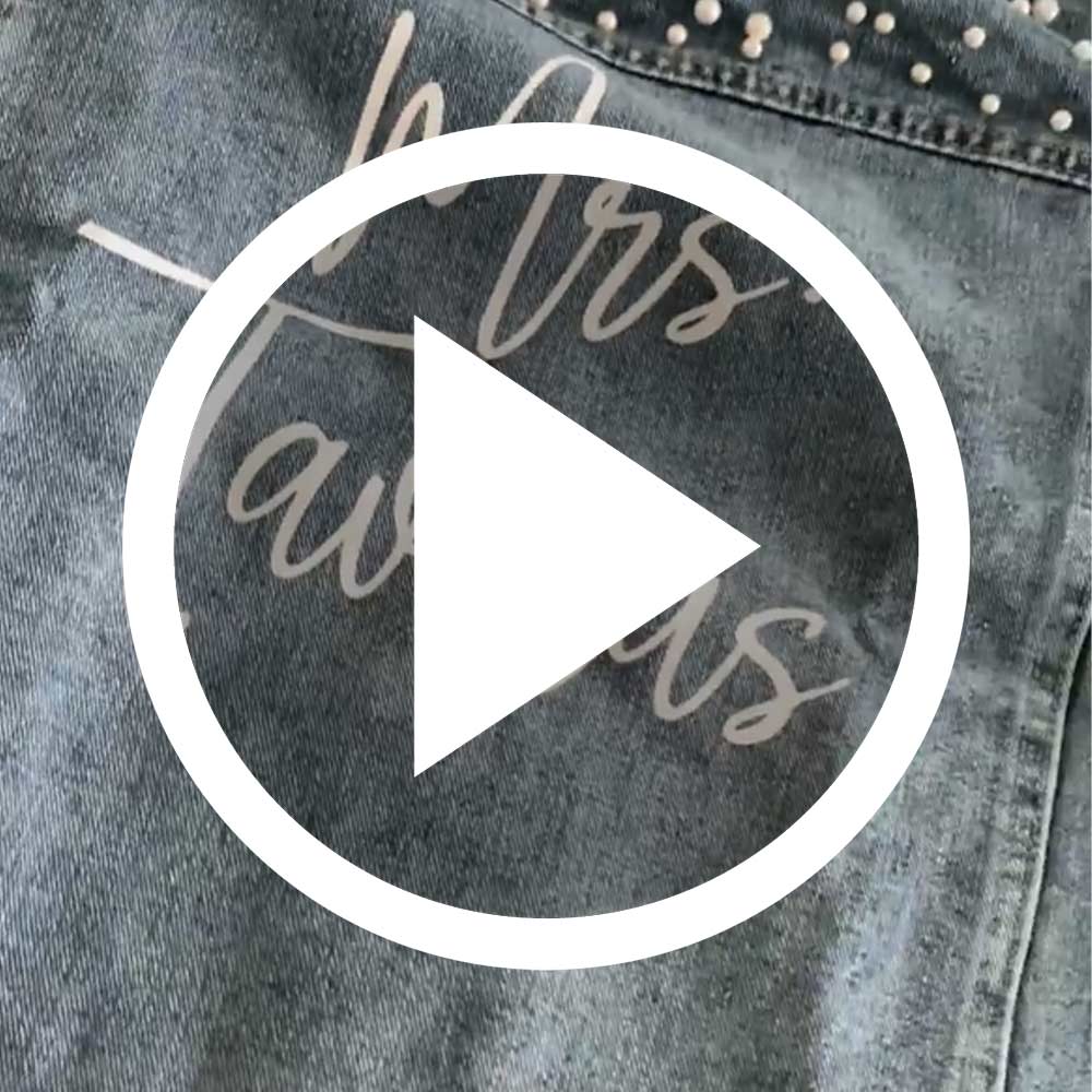 (Blue) Personalized Bridal Blue Denim Jacket