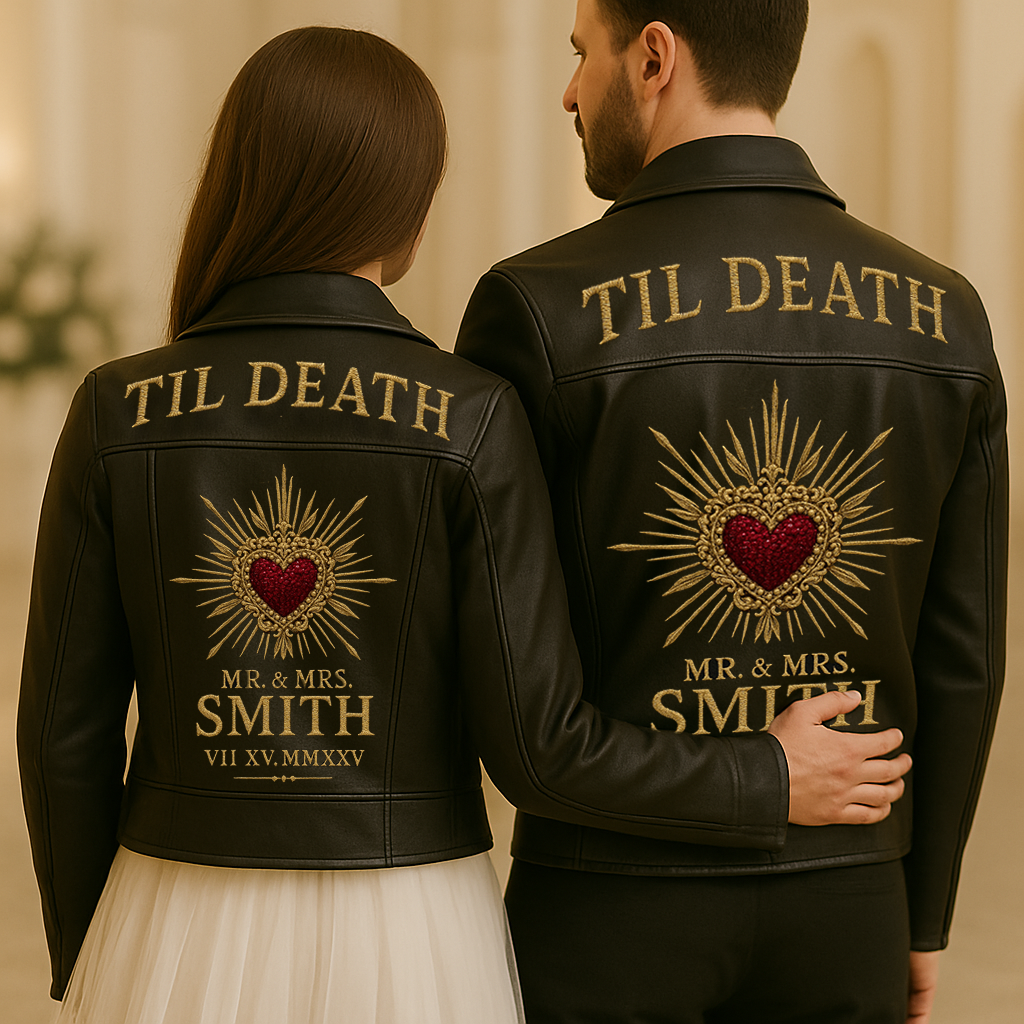 Couple Wedding Leather Jackets