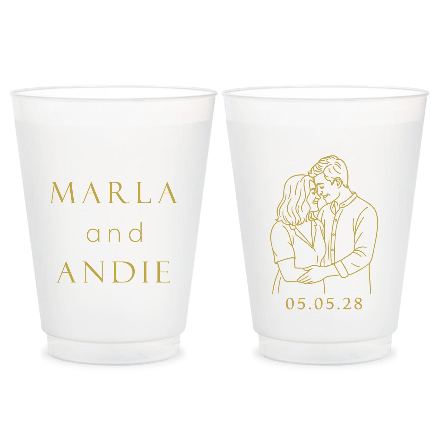 Wedding Reception Frosted Cups (PK 427))