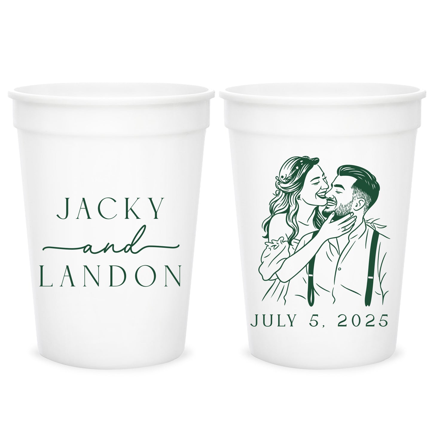 Custom Wedding Stadium Cups (CS 658)