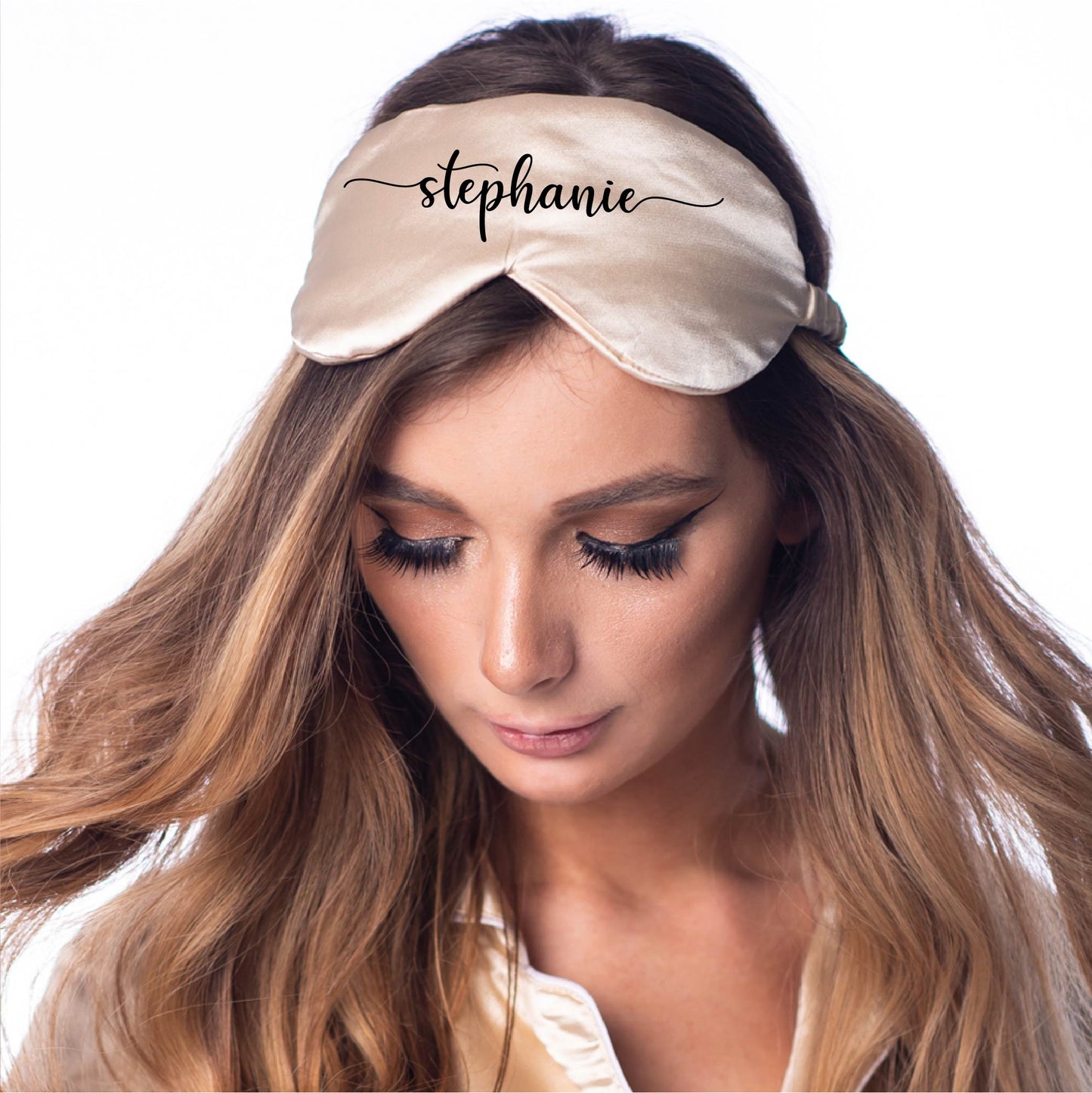 Personalized Swirl Wedding Eye Mask