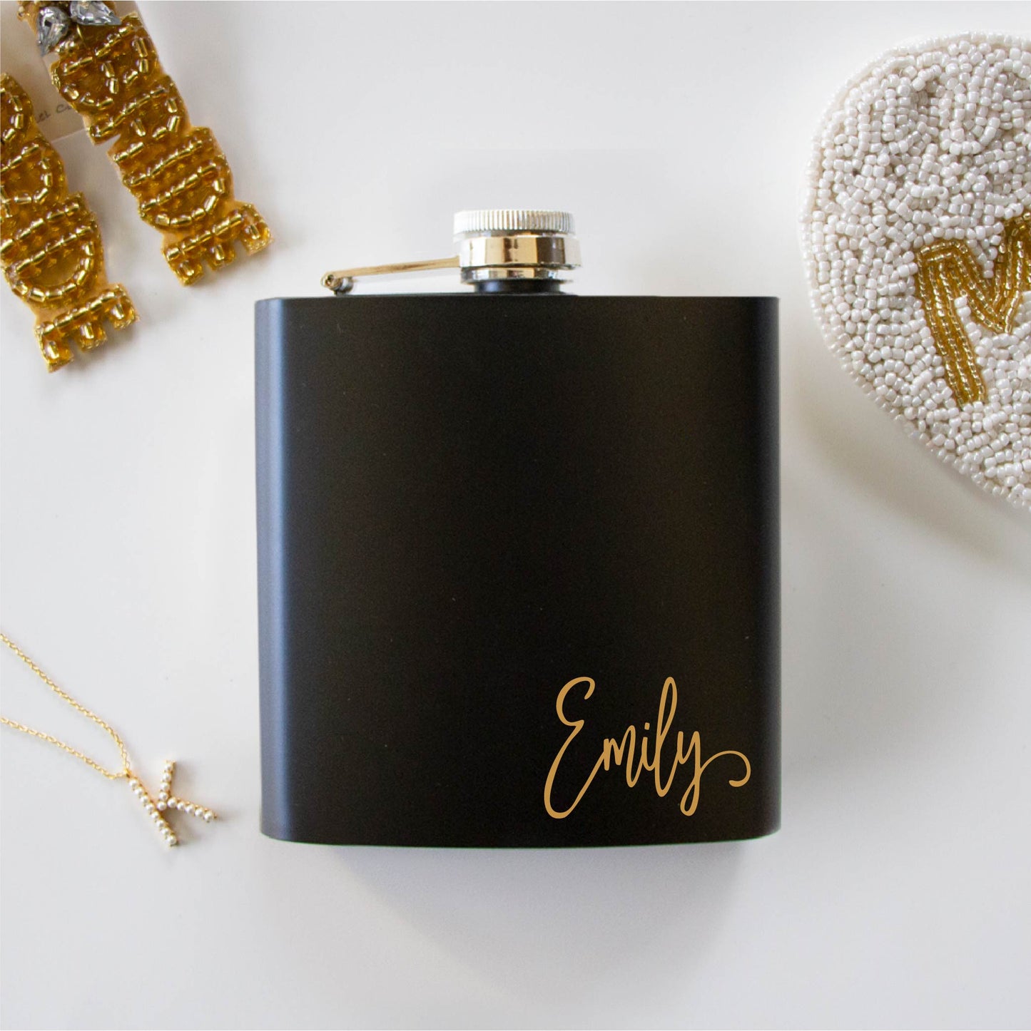 Custom Name Bridesmaid Black