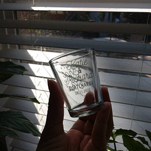 The Knot Wedding Shot single Glasses