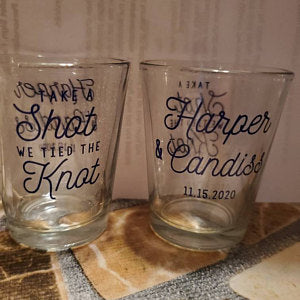 Pair of Wedding Shot Glasses