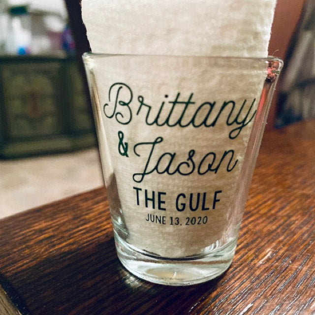 Take A Shot We Tied The Knot Wedding Shot Glass