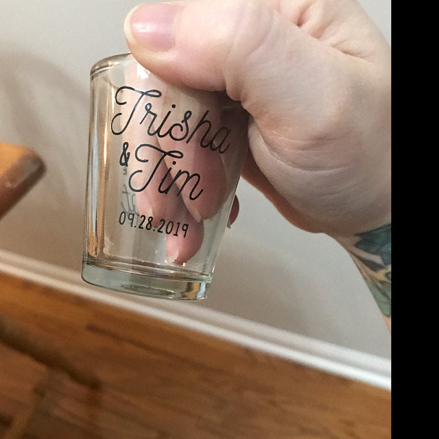 take a shots bride glass