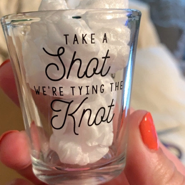 Tying Knot Wedding Shot Glass