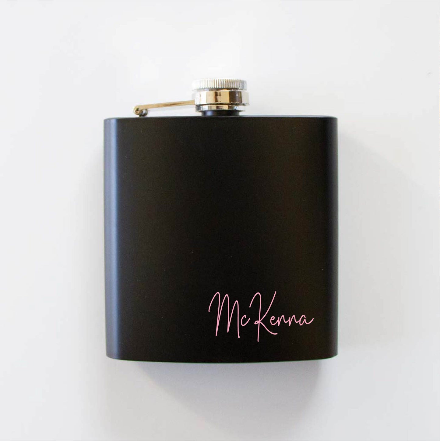 Personalized Bridesmaid Black Hip Flask Gift
