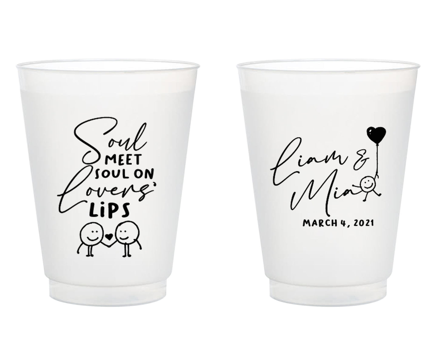 Lovers' Lips Frosted Cups