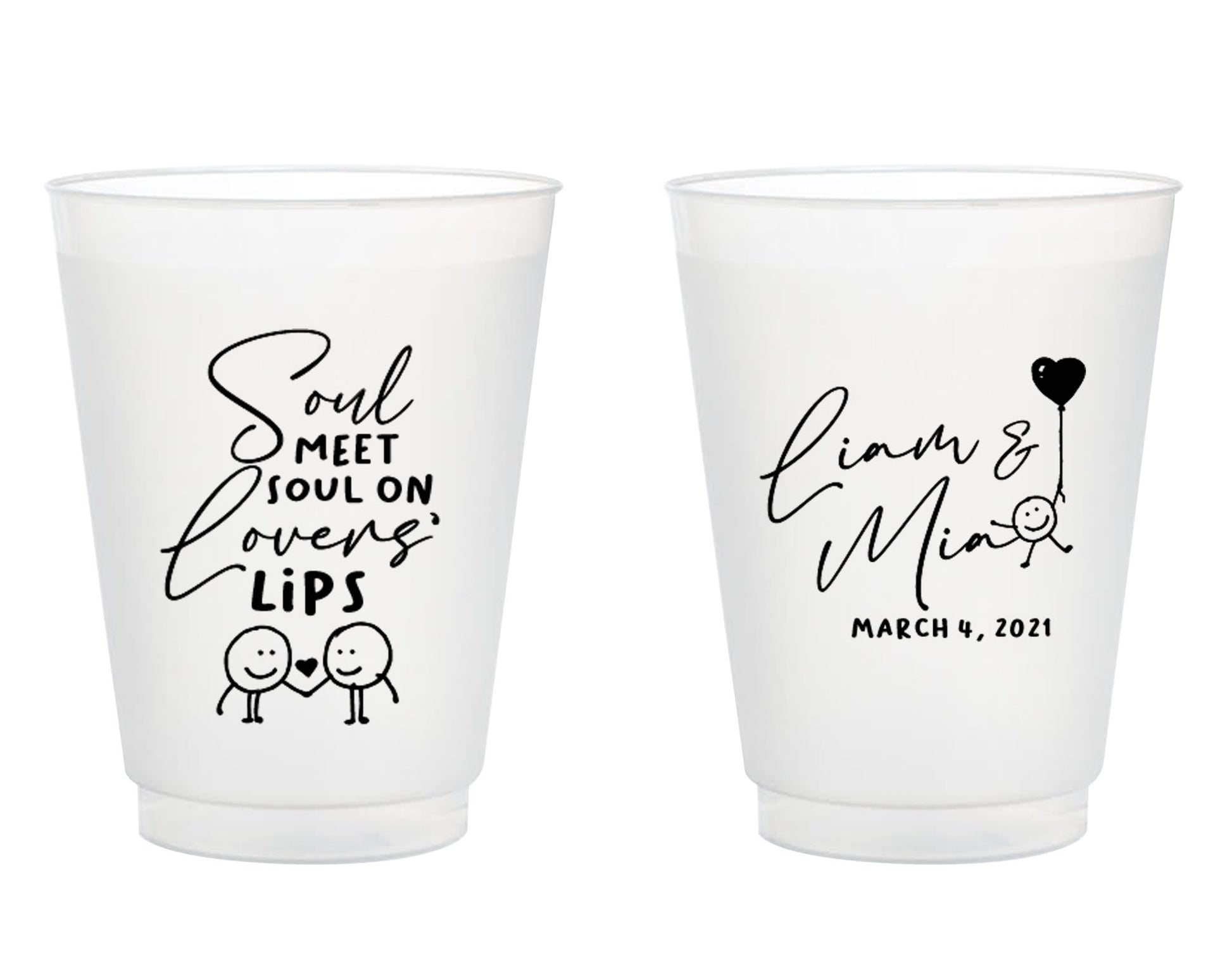 Lovers' Lips Frosted Cups