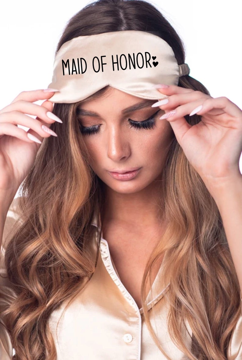 Bride Eye Masks in Little Hearts