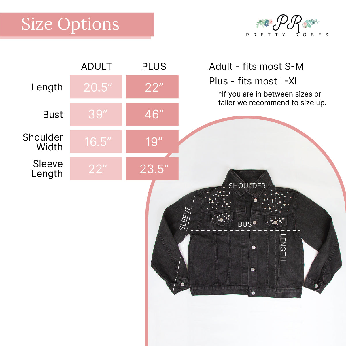 (Black) Wifey Black Pearl Denim Jacket