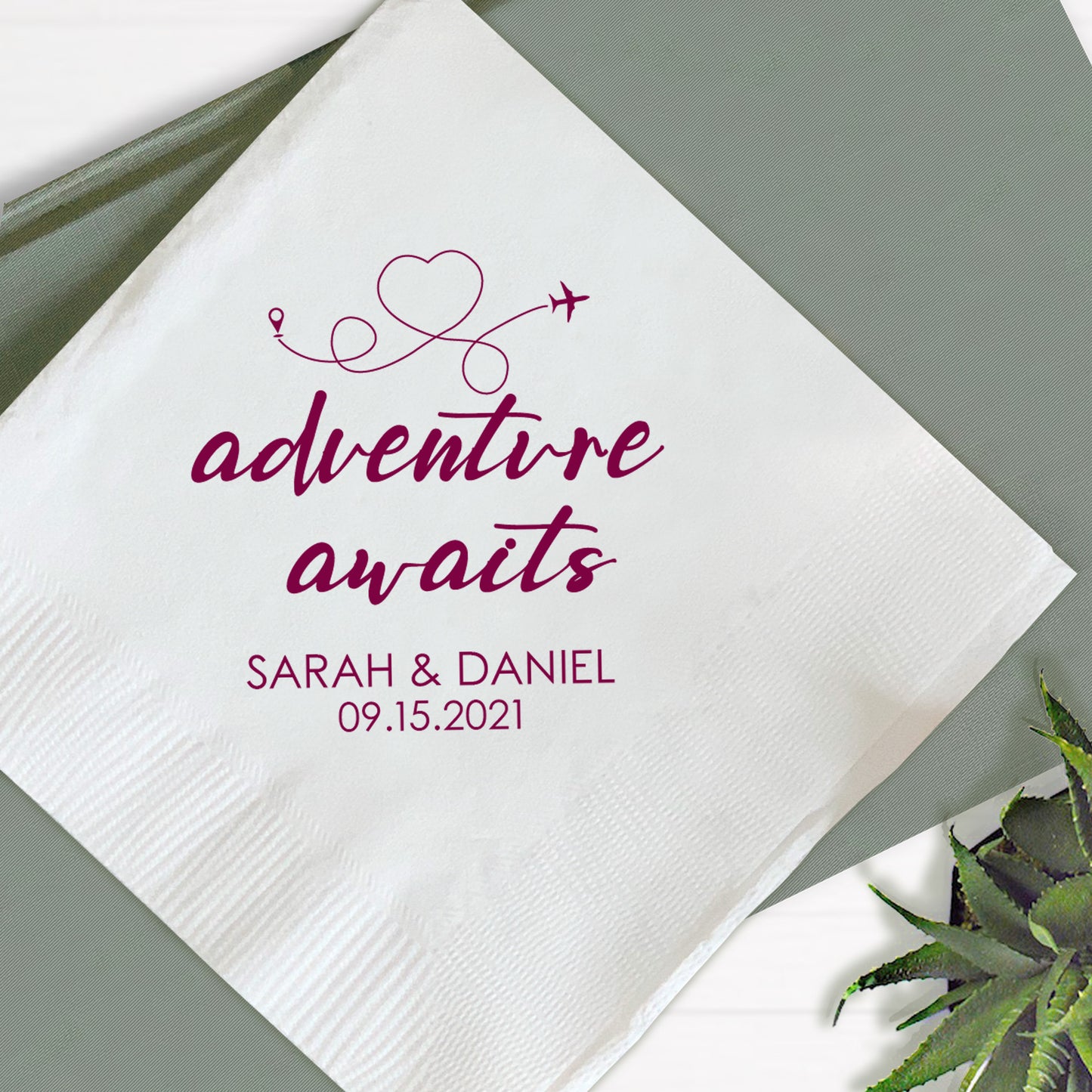 Adventure Awaits Wedding Napkins (355)
