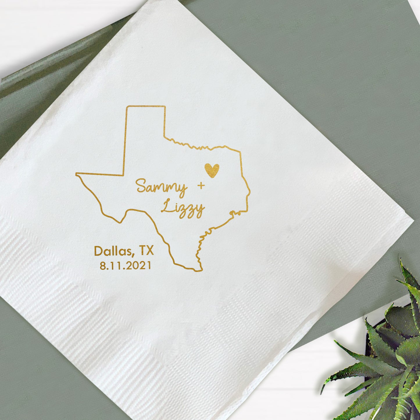 State Map Wedding Napkins (356)