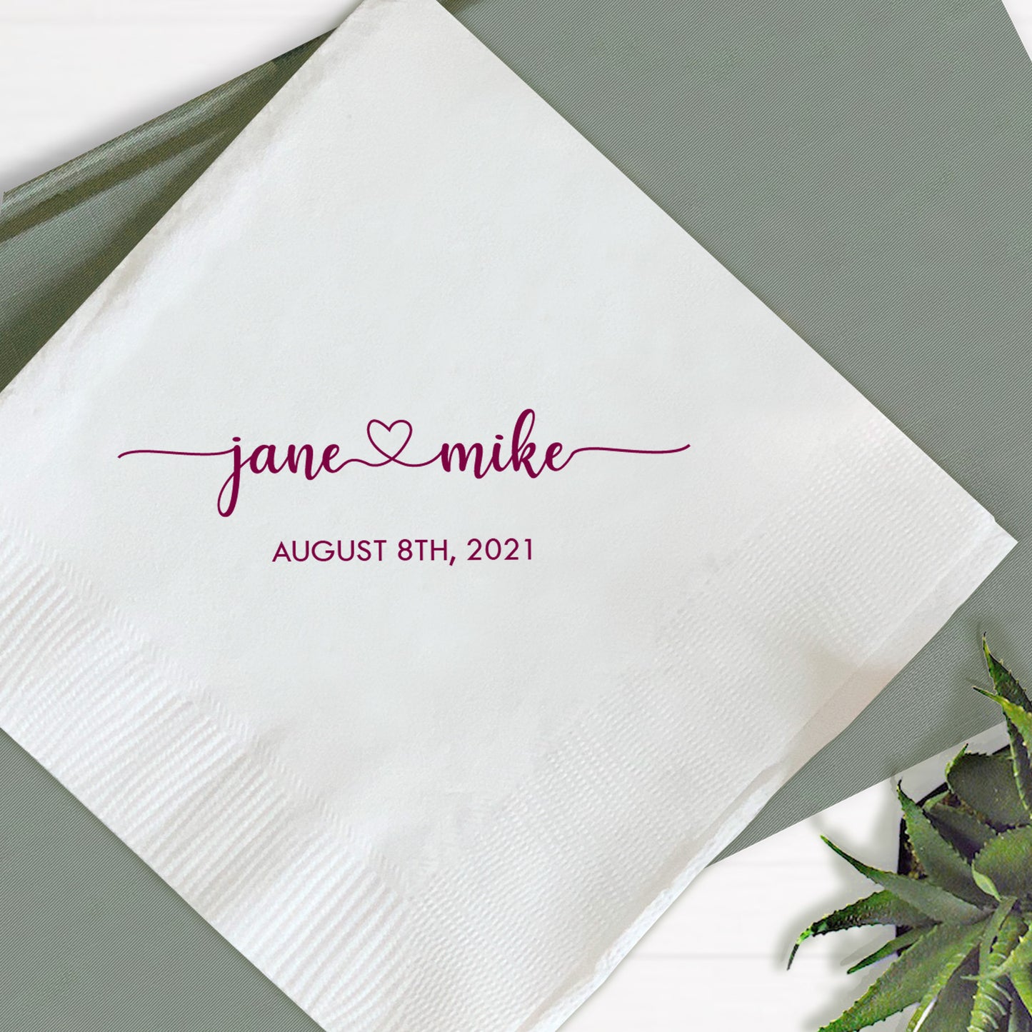 Heart Style Wedding Napkins (360)
