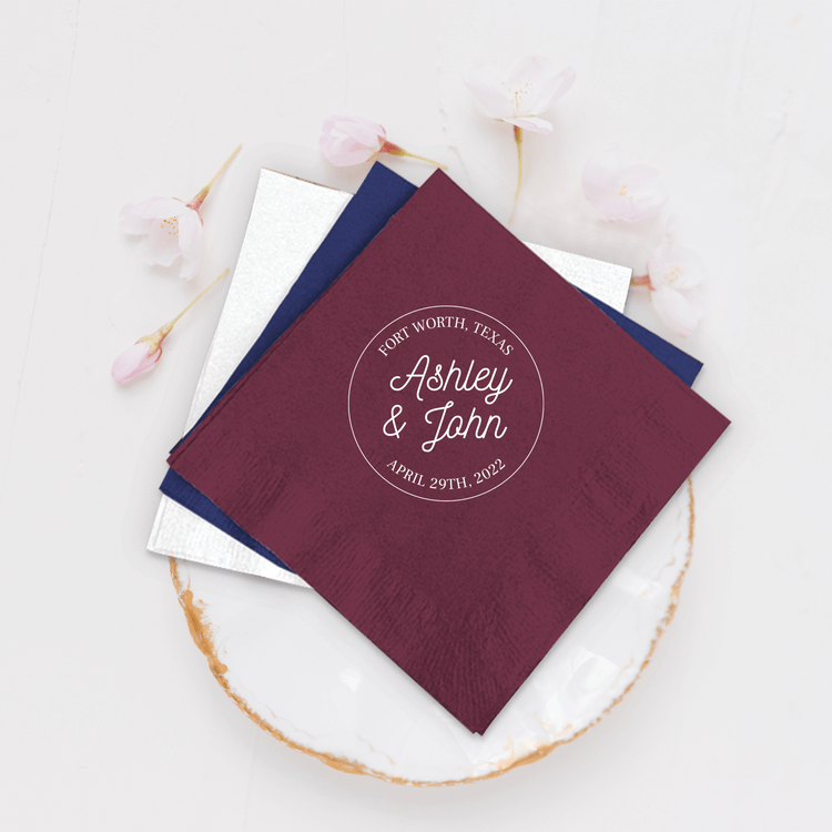 Personalized Monogram Wedding Napkins (365)