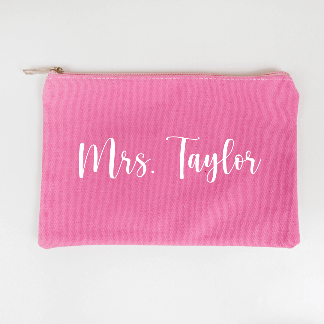 Personalized Mrs. Taylor Makeup Bag