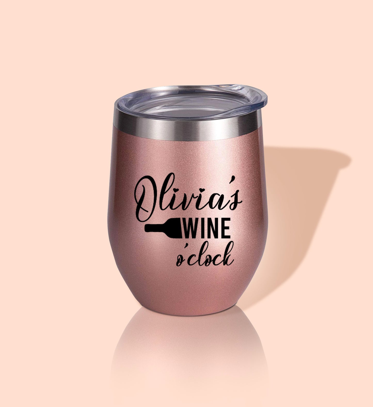 Wine O'Clock Wedding Wine Tumblers