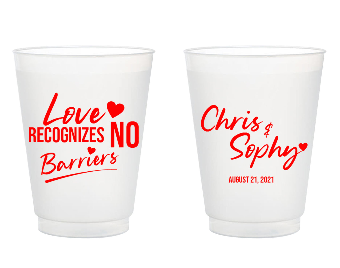 Wedding Frosted Cups