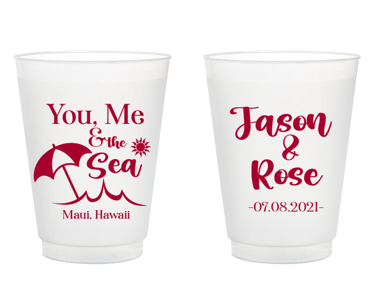 Custom Wedding Frosted Cups (319)