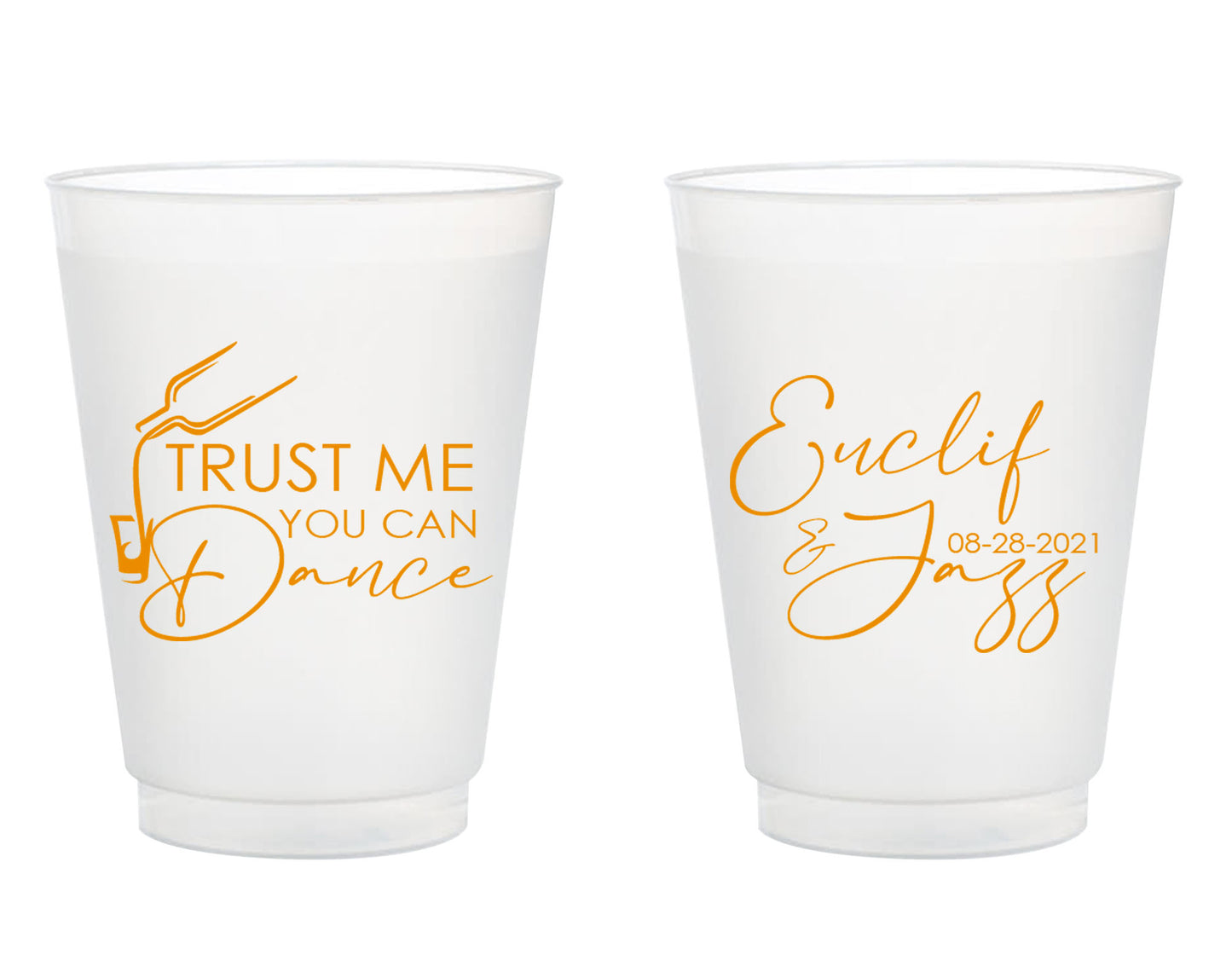Trust Me You Can Dance Wedding Frosted Cups