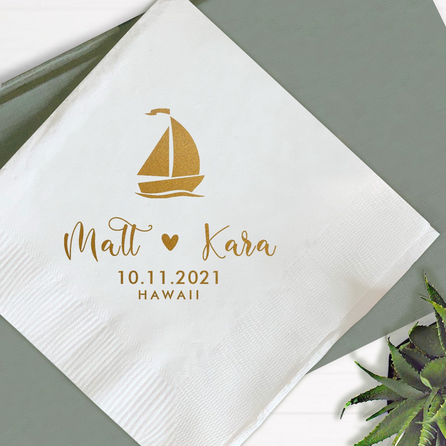 Sailboat Wedding Napkin Favors (352)