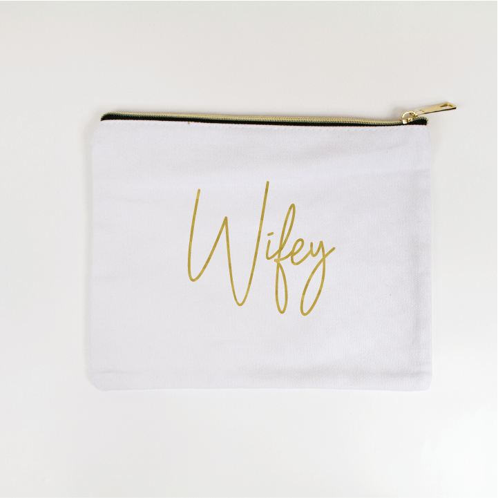 Personalized Wifey Makeup Bag