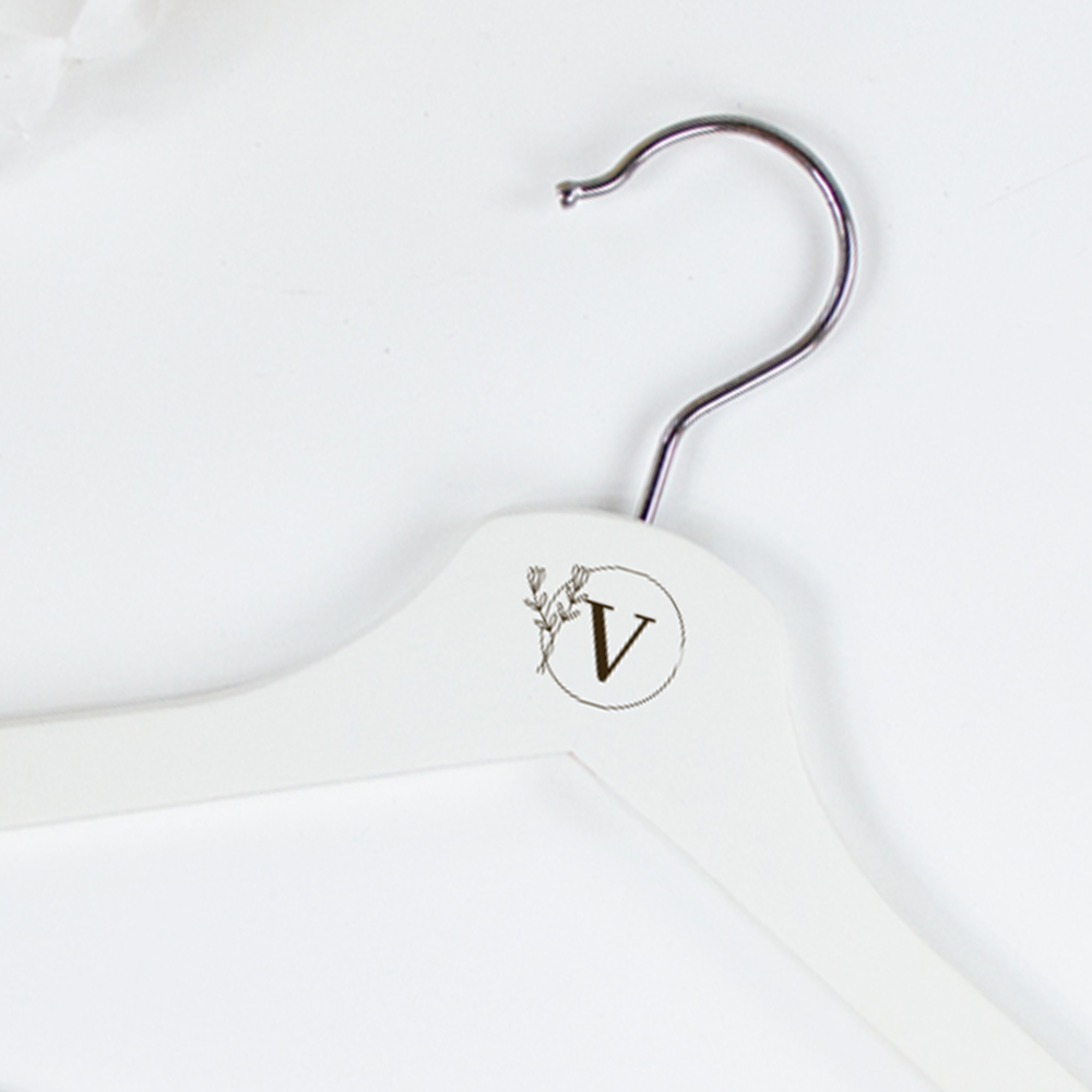 Initial Engraved Wooden Hanger