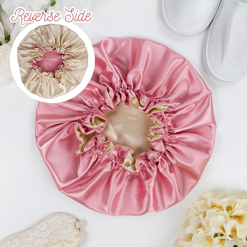 Pink Satin Bonnet