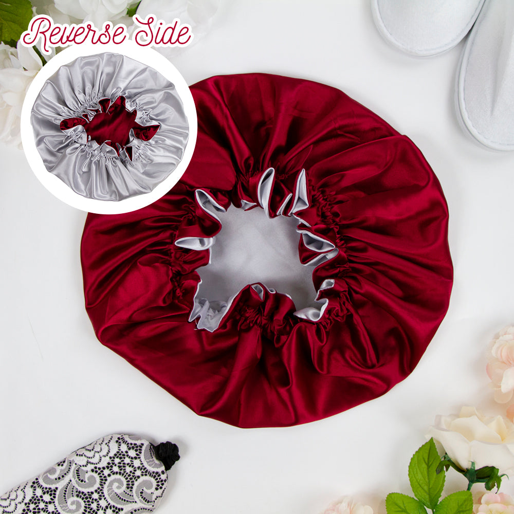 Pink Satin Bonnet